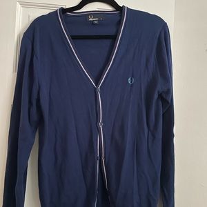 Fred Perry Navy Cardigan Mens Small